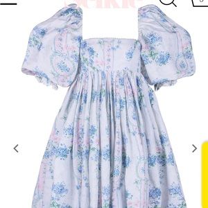 Selkie Cotton la belle etoile French puff midi dress size xxs